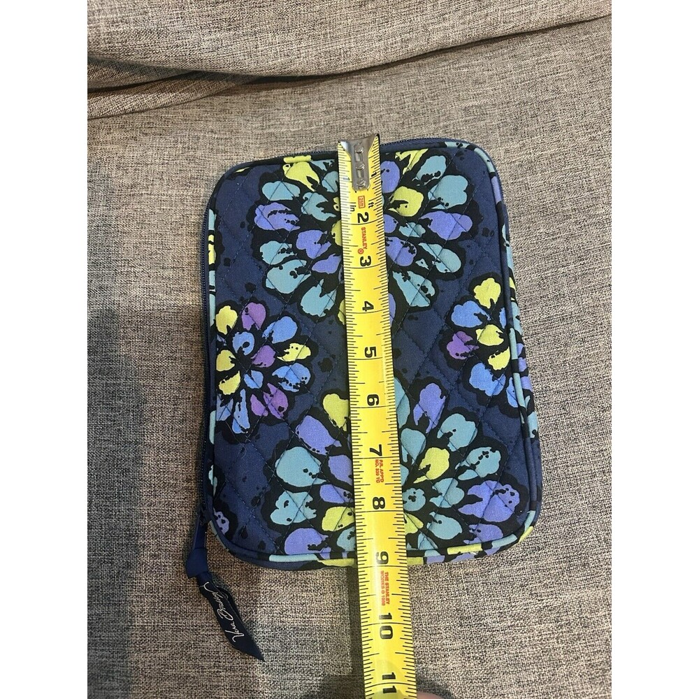 Vera Bradley E Reader Tablet Sleeve Indigo Pop Blue Purple Green Floral - Picture 9 of 10